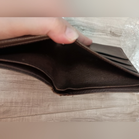 Authentic LOUIS VUITTON Damier Porte Monnaie Wallet Brown - Picture 5 of 9